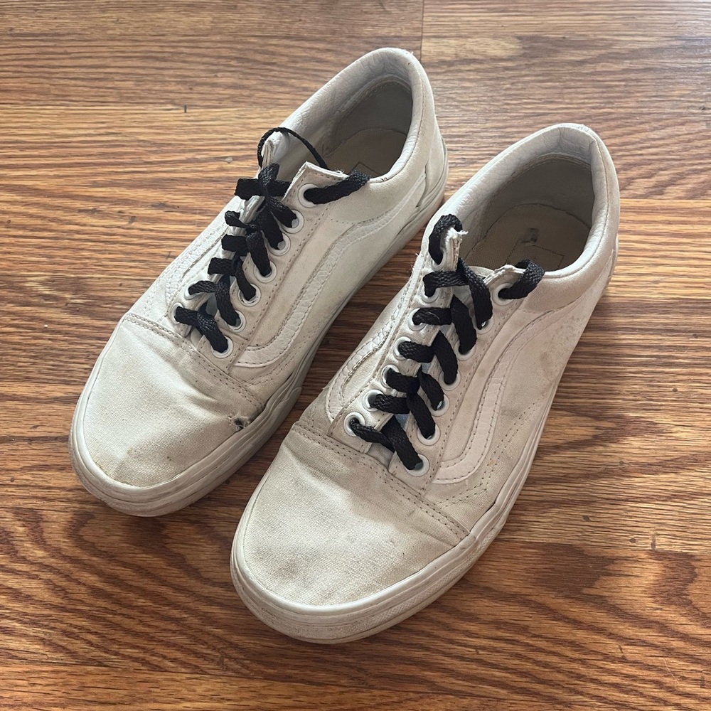 White Laced Vans